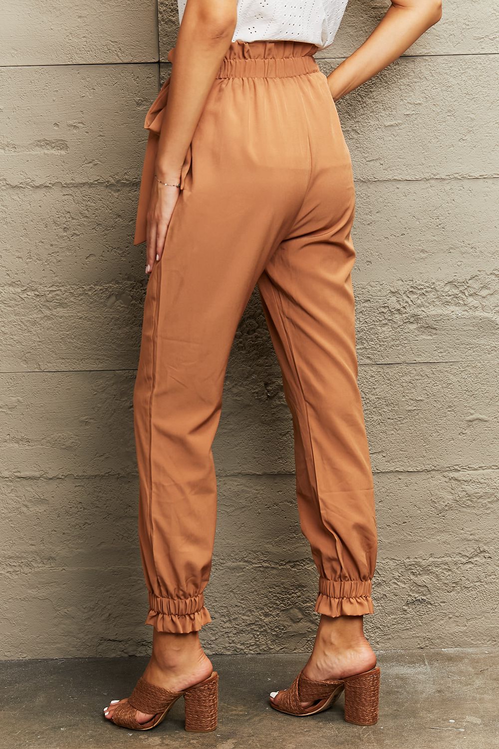 Tie Waist Cropped Pants - GemThreads Boutique