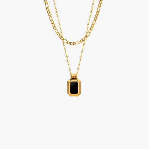 Titanium Steel Gold-Plated Pendant Necklace - GemThreads Boutique
