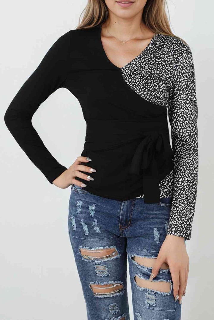 Two Tone Long Sleeve Top - GemThreads Boutique