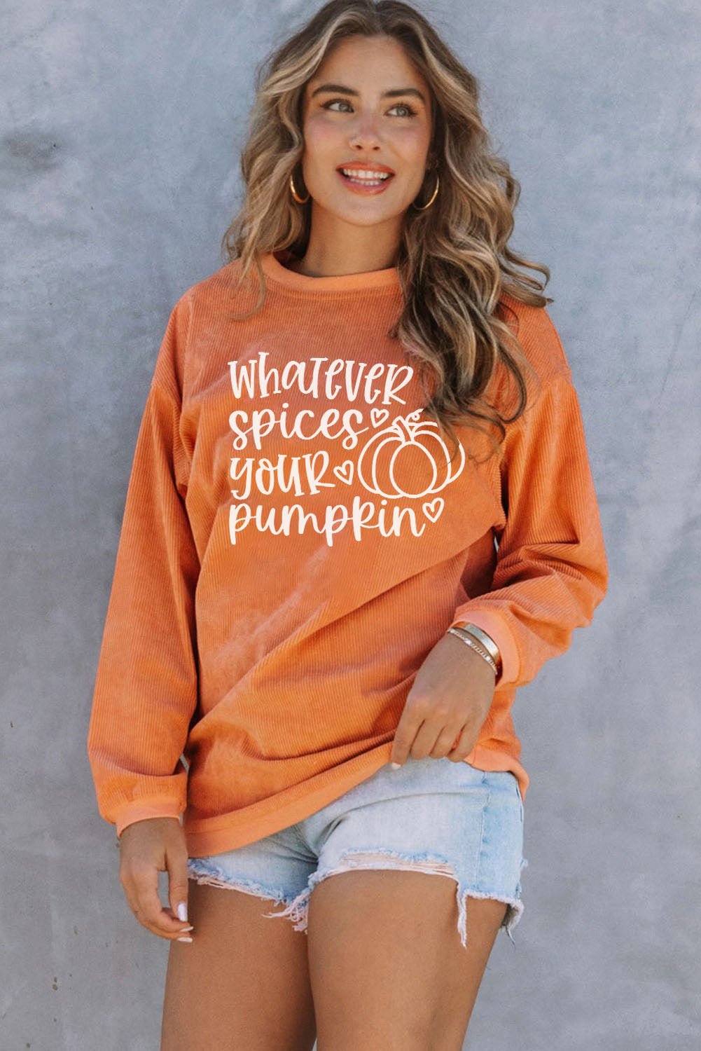 WHATEVER SPICES YOUR PUMPKIN Graphic Sweatshirt - GemThreads Boutique