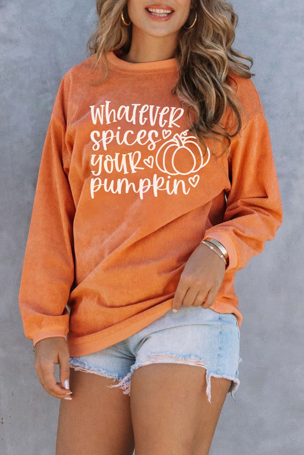 WHATEVER SPICES YOUR PUMPKIN Graphic Sweatshirt - GemThreads Boutique