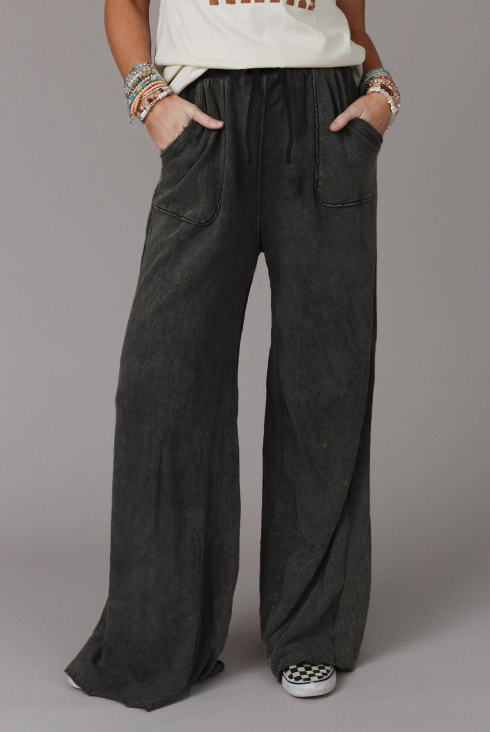 Wide Leg Pocketed Pants - GemThreads Boutique Wide Leg Pocketed Pants